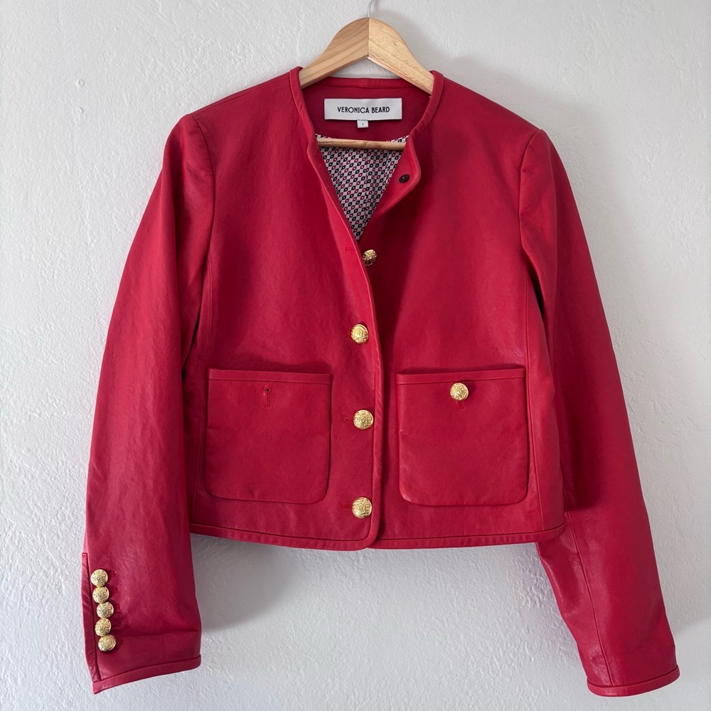Veronica Beard Andrea Leather Jacket